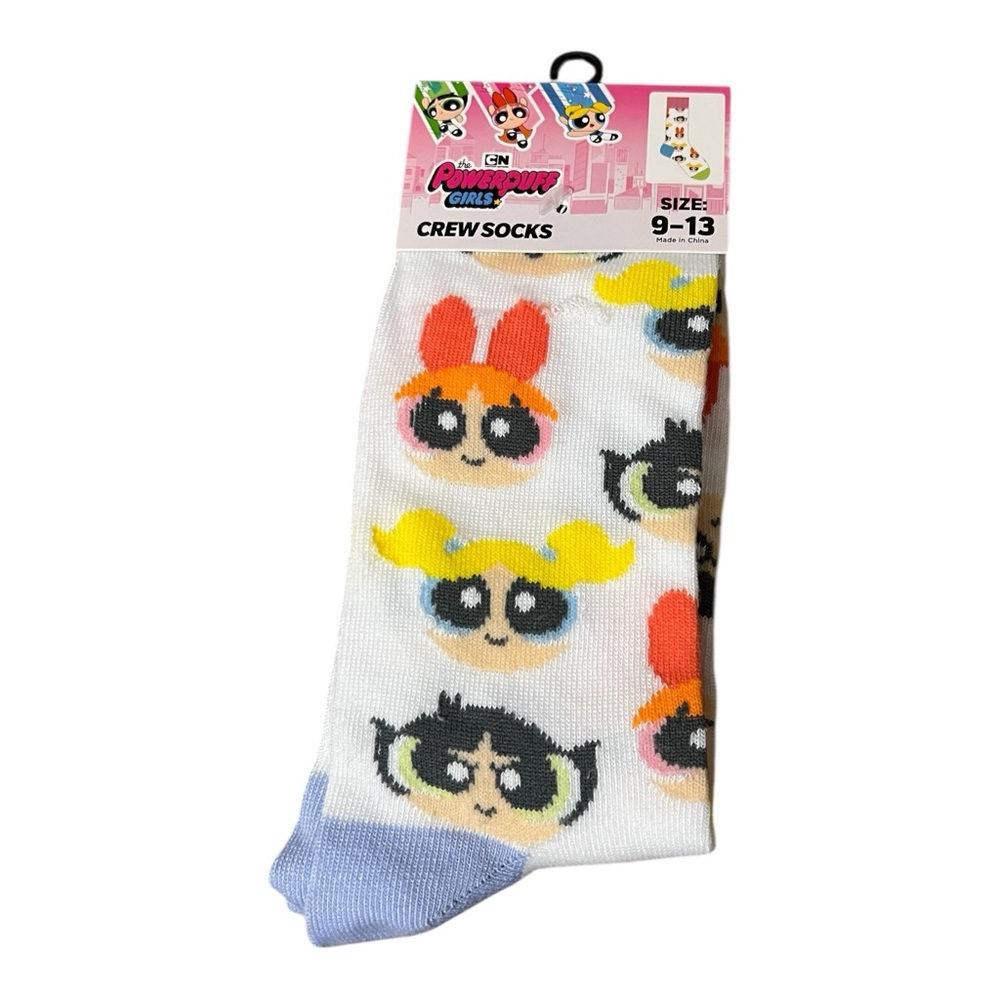 Power Puff Girls Crew Socks Size 9-13